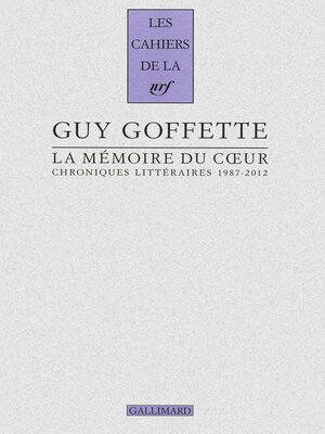 cover image of La mémoire du coeur